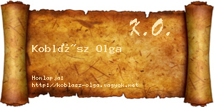 Koblász Olga névjegykártya